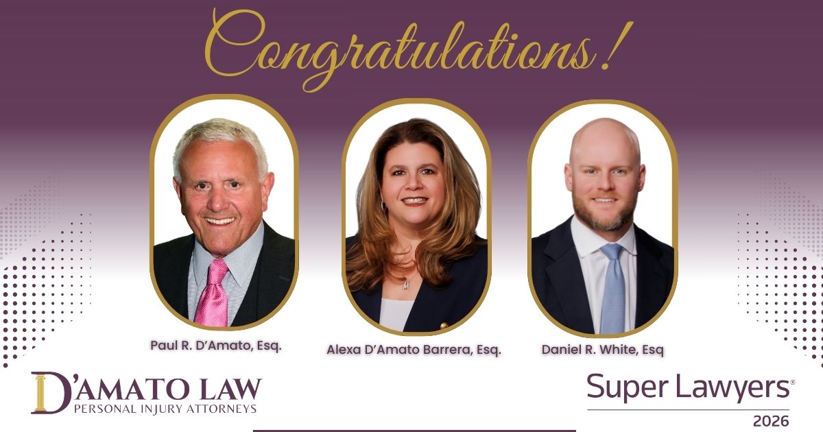 D'Amato Law Firm attorneys selected to the 2026 New Jersey Super Lawyers list