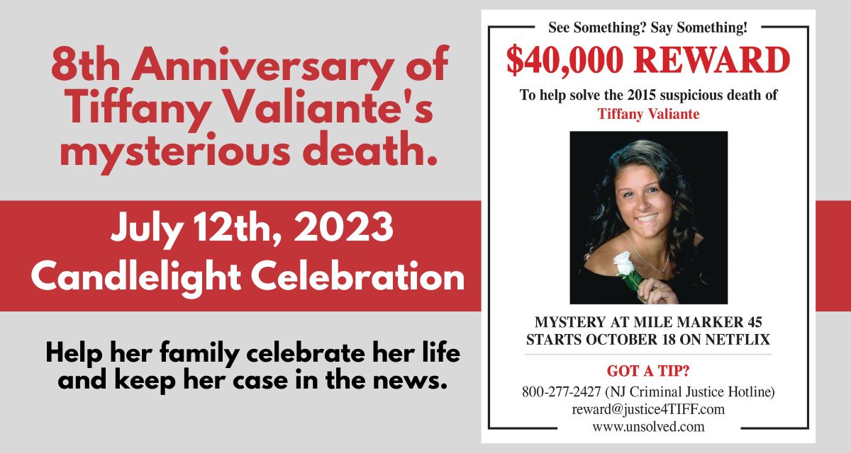Tiffany Valiante 8th anniversary candlelight celebration